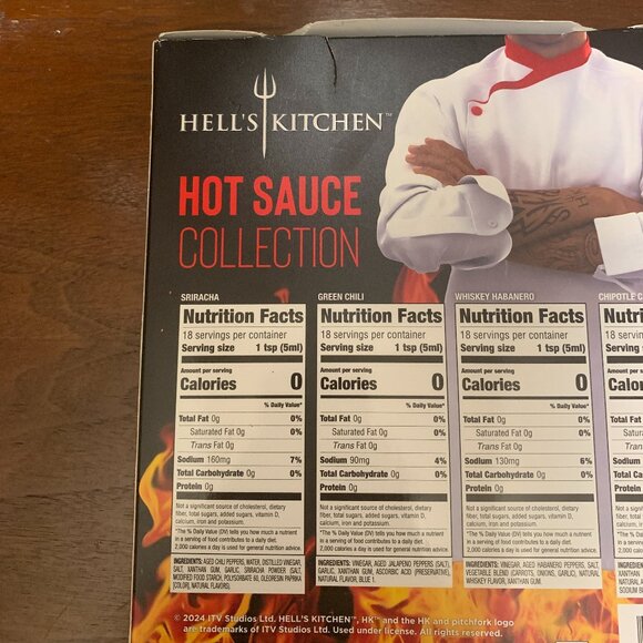 Hell's Kitchen Hot Sauce Collection Set Of 4 New In Box Gordon Ramsay Cooking - Picture 4 of 4